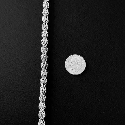 Stainless Steel Dainty Sweet Pea Chainmail Bracelet