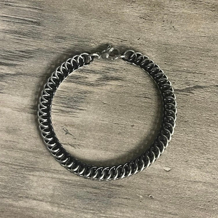 Two Tone Half Persian Chainmail Bracelet