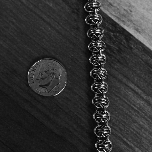 Stainless Steel Double Vision/Barrel Weave Chainmail Bracelet