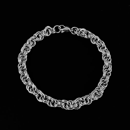 Stainless Steel Double Spiral Chainmail Bracelet