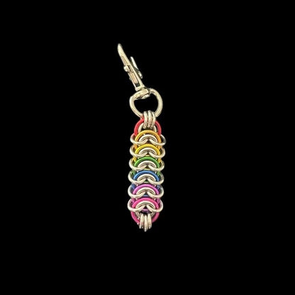 Rainbow Vertebra Weave Keychain